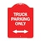 Signmission Reserved Parking Truck Parking W/ Bidirectional Arrow Heavy-Gauge Alum, 18" x 24", RW-1824-23031 A-DES-RW-1824-23031 - alternate 1